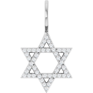 Sterling Silver 1/5 CTW Natural Diamond Star of David Pendant