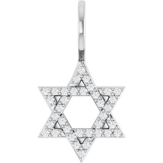 Sterling Silver 1/6 CTW Natural Diamond Star of David Pendant