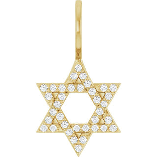 14K Yellow 1/6 CTW Natural Diamond Star of David Pendant