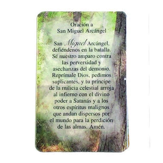 Spanish Laminated Prayer Card - Oracion a San Miguel 25-pack