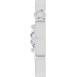 Platinum 1/10 CTW Natural Diamond Star of David Necklace Center