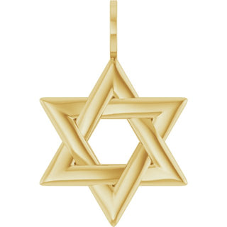 14K Yellow Star of David Pendant
