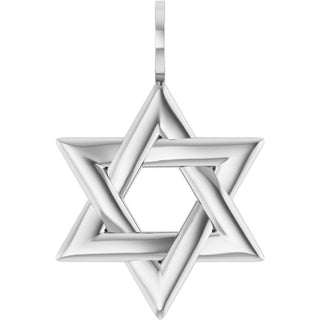 Platinum Star of David Pendant