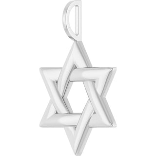 Platinum Star of David Pendant