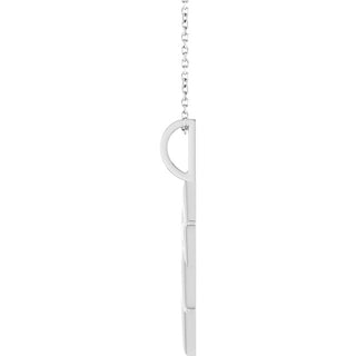 Platinum Star of David 16-18" Necklace