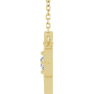 14K Yellow 1/10 CT Natural Diamond Star of David 18" Necklace 