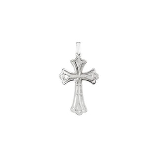 14K White 1/2 CTW Natural Diamond Micro Pav√© Cross Pendant