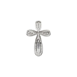 14K White 5/8 CTW Natural Diamond Cross Pendant