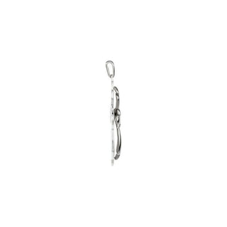Sterling Silver .04 CTW Natural Diamond Cross Pendant 