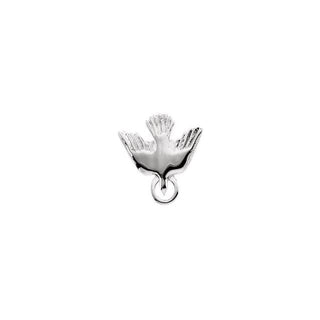 Platinum 15 mm Flying Holy Spirit Dove Pendant 