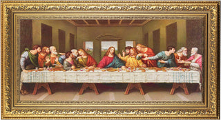 Last Supper 14X26" Goldleaf Wood Frame