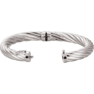 Sterling Silver 8 mm Hinged Bangle 7" Bracelet