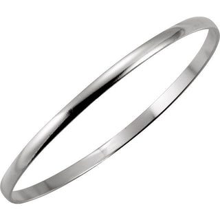Sterling Silver 4 mm Bangle 8" Bracelet