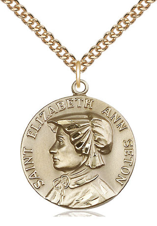 14kt Gold Saint Elizabeth Ann Seton Medal