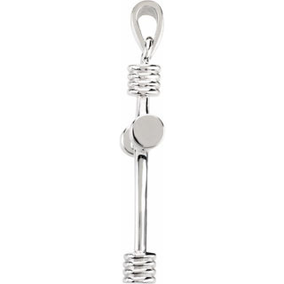 14K White 33.75x23.25 mm Cross Pendant
