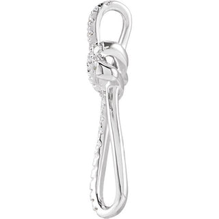 14K White 1/5 CTW Natural Diamond Cross Pendant