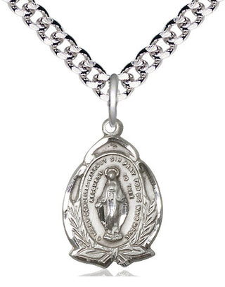 Pewter Miraculous Medal Religious Jewelry