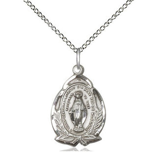 Sterling Silver Miraculous Medal Religious Jewelry
