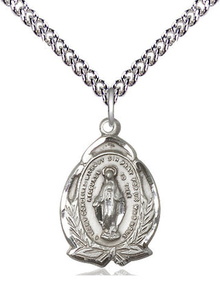 Sterling Silver Miraculous Medal Religious Jewelry
