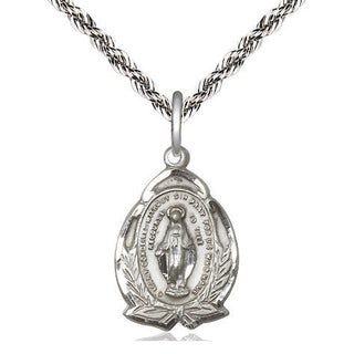 Sterling Silver Miraculous Medal Religious Jewelry