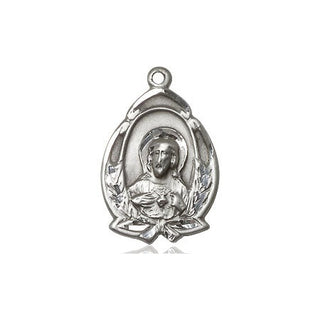 Sterling Silver Scapular Medal Religious Jewelry