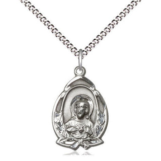Sterling Silver Scapular Medal Religious Jewelry