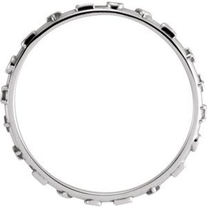 14K White Gold True Love Chastity Ring