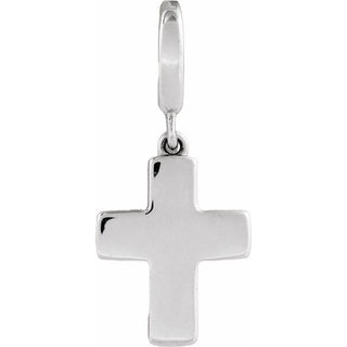 14K White Cross Charm/Pendant