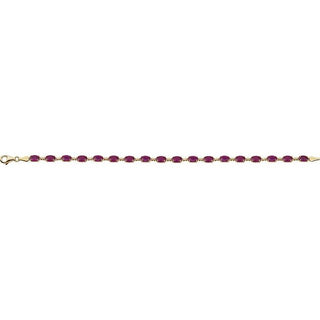14K Yellow Lab-Grown Ruby 7.25" Bracelet