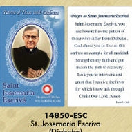 25-Pack - Healing Saints Relic Cards - Saint Josemaria Escriva, Patron Saint of Diabetes