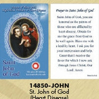 25-Pack - Healing Saints Relic Cards - Saint John of God, Patron Saint of Heart Attacks
