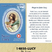 25-Pack - Healing Saints Relic Cards - Saint Lucy, Patron Saint of Eye Illnesses
