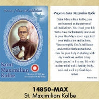 25-Pack - Healing Saints Relic Cards - Saint Maximillian Kolbe, Patron Saint of Addictions