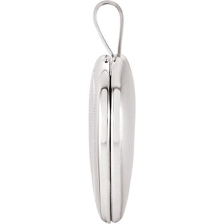 Sterling Silver 20.7x15.7 mm Cross Heart Locket 