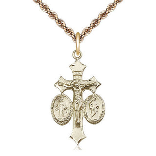 14kt Gold Jesus, Mary & Joseph Medal