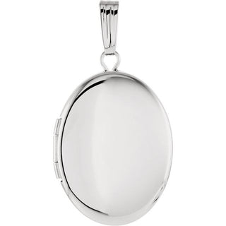 Sterling Silver Engravable Oval Locket 