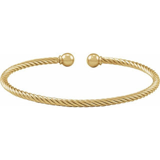 14K Yellow Gold-Filled 3 mm Cuff 6 7/10" Bracelet