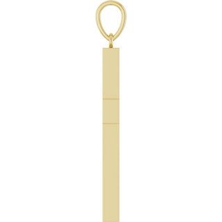 14K Yellow 3/4 CTW Lab-Grown Diamond Cross Pendant
