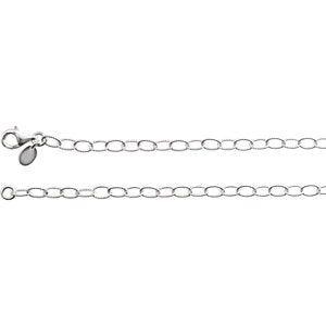 16-inch Knurled Cable Necklace - Sterling Silver