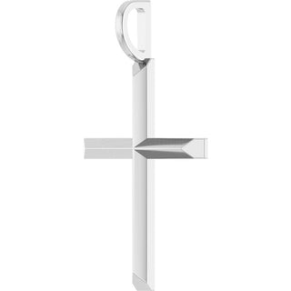 Sterling Silver Knife-Edge Cross Pendant