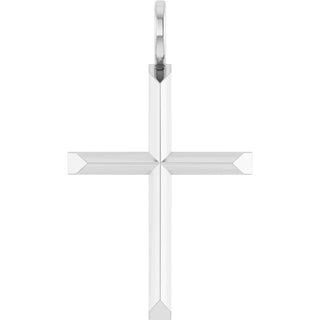 Sterling Silver Knife-Edge Cross Pendant
