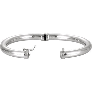 Sterling Silver 6 mm Hinged Bangle 7" Bracelet