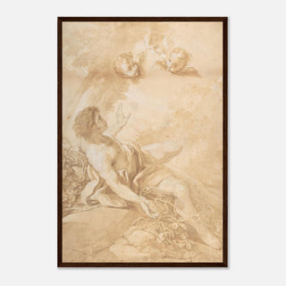 Sepia Figure and Cherubs Framed Print - view 23