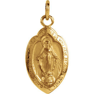14K Yellow Gold Miraculous Medal