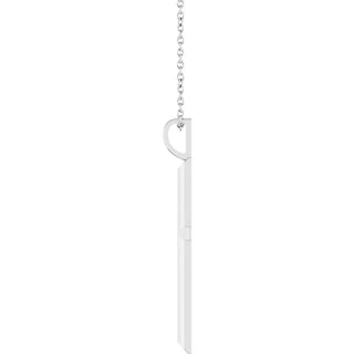 Sterling Silver Knife-Edge Cross 16-18" Necklace
