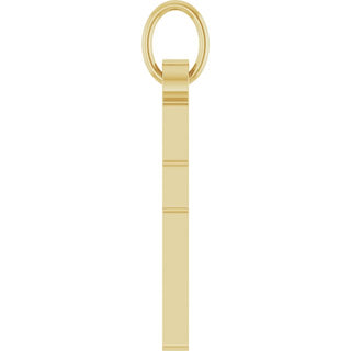 14K Yellow .02 CT Natural Diamond Cross Pendant