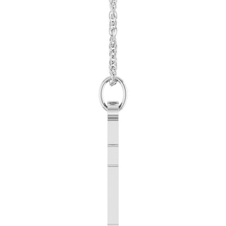 Sterling Silver .02 CT Natural Diamond Cross 18" Necklace