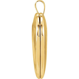 14K Yellow 25x19 mm Heart Cross Locket