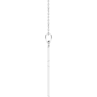 14K White Cross 18" Necklace