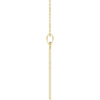 14K Yellow Cross 18" Necklace